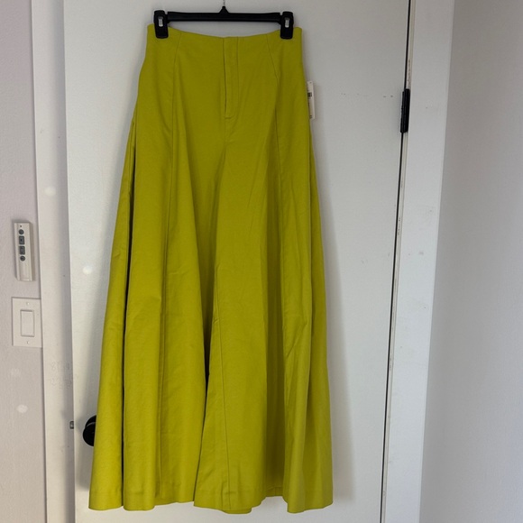 ANTHROPOLOGIE neon green wide legged pants, Size 0 ( fits best size 0-4 ) NWT - Picture 6 of 9
